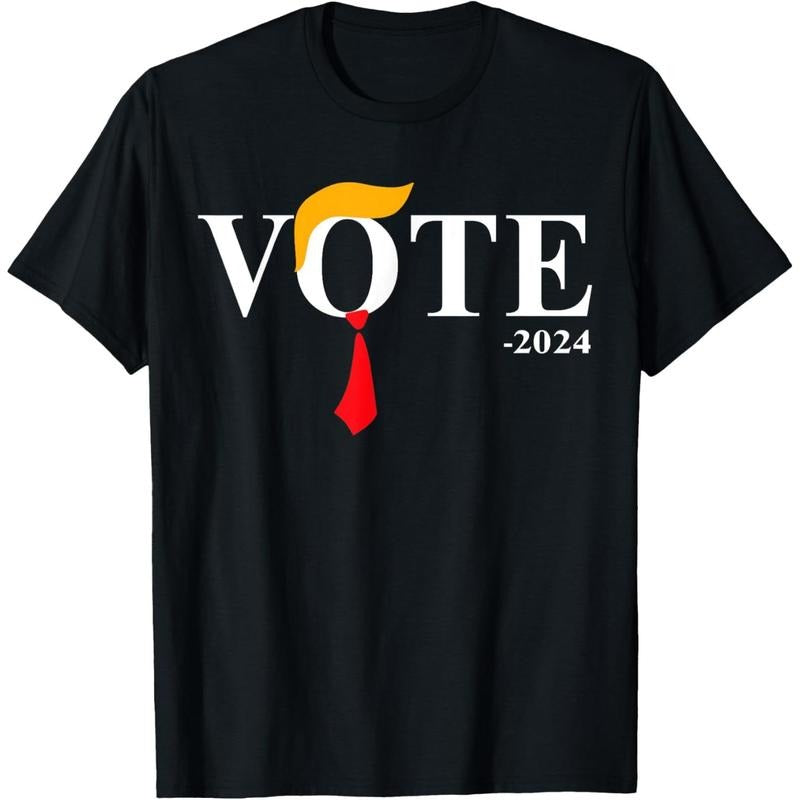 Funny Vote Trump 2024 Hair Tie T-Shirt made in usa
