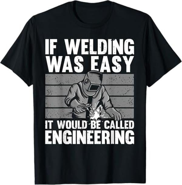 Funny Welder Shirt, Welder Gifts, Best Welding Novelty For Men Women MIG TIG Welder Welding T-Shirt - Menswear Casual Cotton