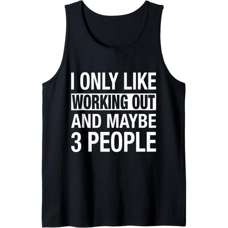 Funny Workout Shirts With Sayings Men Women Fitness Quote Tank Top