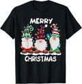 Funny Xmas Men Women Family T-Shirt, Merry Christmas Gnomes Xmas Family Men Women T-Shirt - Menswear Top