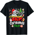 Funny Xmas Men Women Family T-Shirt, Merry Cruisemas Funny Cruise Ship Family Christmas Trip Xmas T-Shirt - Menswear Top