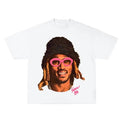 Future Pink Cute Rap Graphic Big Face T-shirt