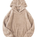 Fuzzy Long Sleeve Pullovers Hoodie Cute Teddy Bear Hooded Sweatshirt
