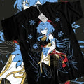 Ganyu Genshin Impact T-shirt Anime Girl Kawaii Black Shirt Short Sleeve All Size