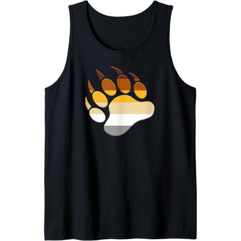Gay Bear Flag Bear Paw Tank Top