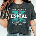 Gen X Cynic!Sm Ennial Millennial And Drive Shirt, Optimism Generation X Ennial, Trendy Funny Adult Humor Gen X Tshirt, Unisex Shirt, Casual Clothing