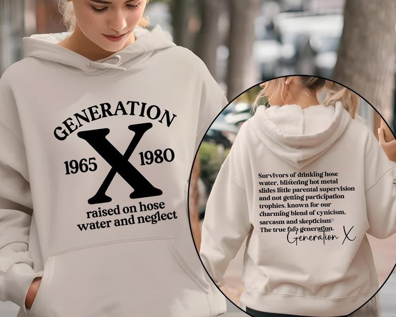 Gen X Sweatshirt Generation X Sweatshirt Raised On Hose Water And Neglect Nostalgia Hoodie 1980 Birthday Gift  T-shirt, sweater and Hoodie
