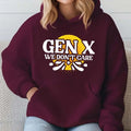 Gen X We Don't Care Humor Hoodie Casual Street Style Fleece Pullover Hooded Sweatshirt Tops Trendy For Women For Men, Perfect Gift
