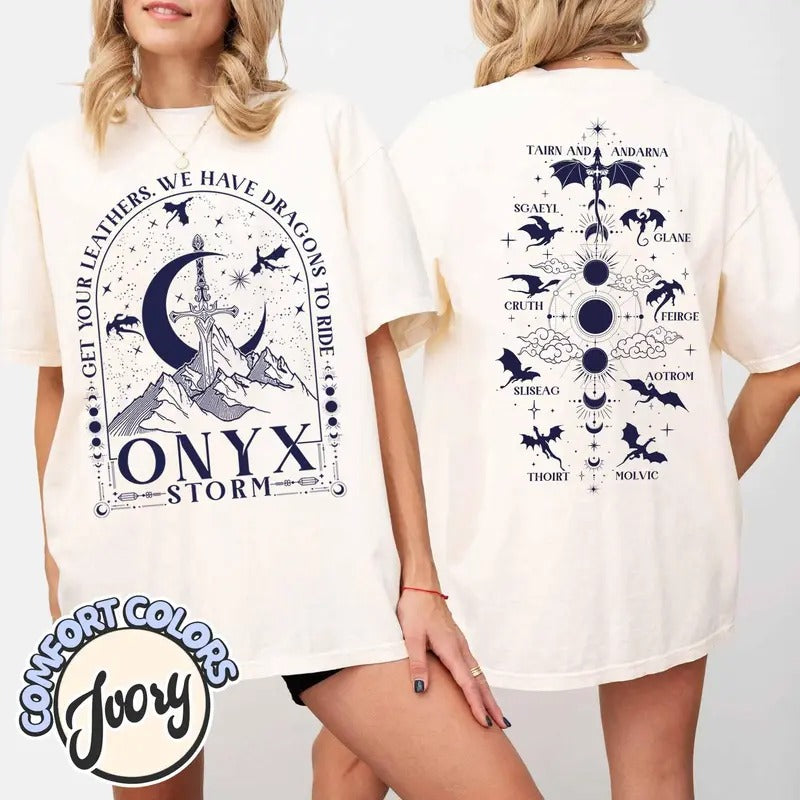 Get Your Leathers We Have Dragons to Ride Shirt, Onyx Storm Shirt, Gifts for Readers, Fantasy Book Dragon Shirt,Bookish Shirt