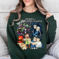 Ghibli Howls Moving Castle Sweatshirt and T-Shirt, Ghibli Studio Sweatshirt, Howls Moving Castle Shirt, Ghibli Studio Shirt, Howl and Sophie Shirt, Calcifer Ghibli Shirt, Hayao Miyazaki, A heart's A Heavy Burden, Anime Lover Sweater, Trending Ghibli Shirt