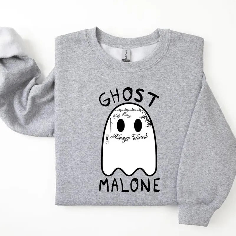 Ghost Malone Halloween Cute Boo Ghost Sweatshirt, Posty Halloween Unisex Tee