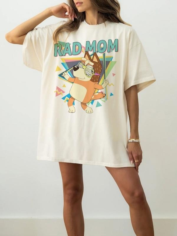 Bluey Rad Mom Shirt Bluey Family Shirt Retro Chilli Heeler Shirt/ Mum Bluey Birthday Party Shirts/ Bluey Chilli Mum Shirt/ Gift for Mom