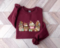 Gingerbread Christmas Drinks Sweatshirt, Christmas Coffee Drinks Sweater, Women Holiday Gingerbread Tee Shirt, Christmas Latte T-Shirt, Christmas Gift Ideas