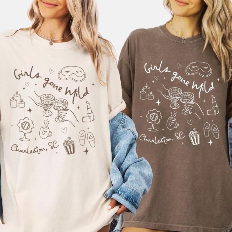 Girls Gone Mild Bachelorette Shirt, Spa Bachelorette Party Girls Night Shirt, Slumber Bridal Shower Shirt, Luxury Bach Shirt, Bride Gifts