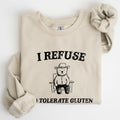 Gluten Bear, Celiac, Meme, Aesthetic, Funny Sweatshirt, Women's Crew Neck, Crewneck