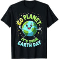 Go Planet Its Your Earth Day 2025 Teacher men T-Shirt made in usa