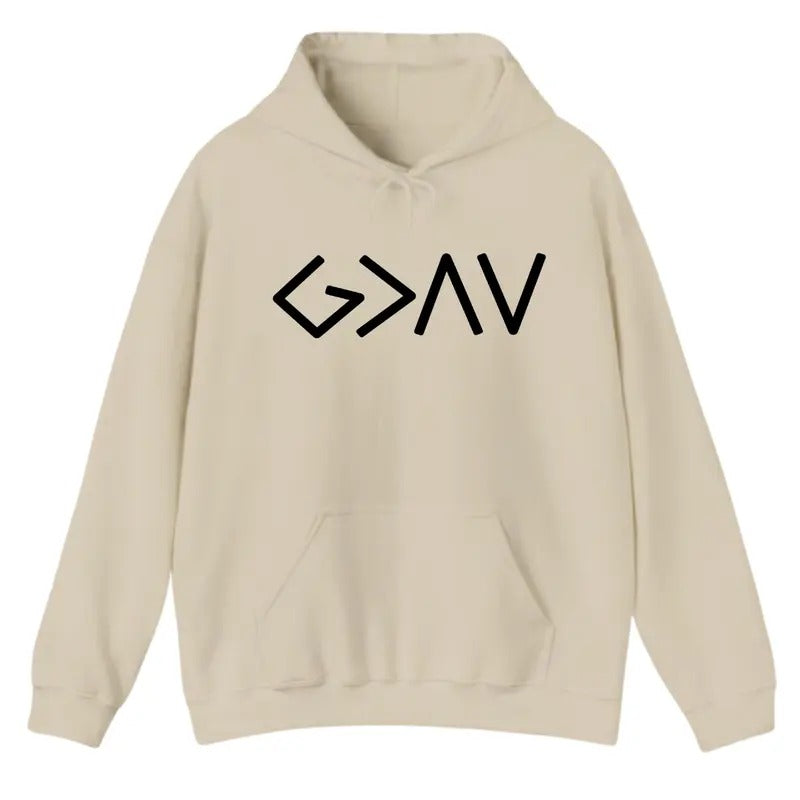 God is Greater Than the Highs and Lows Hoodie Sweatshirt T-Shirt, Bible Jesus Lover Gift, Trendy Shirt