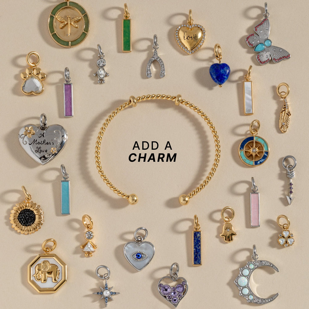 French Rope Charm Bracelet Cuff