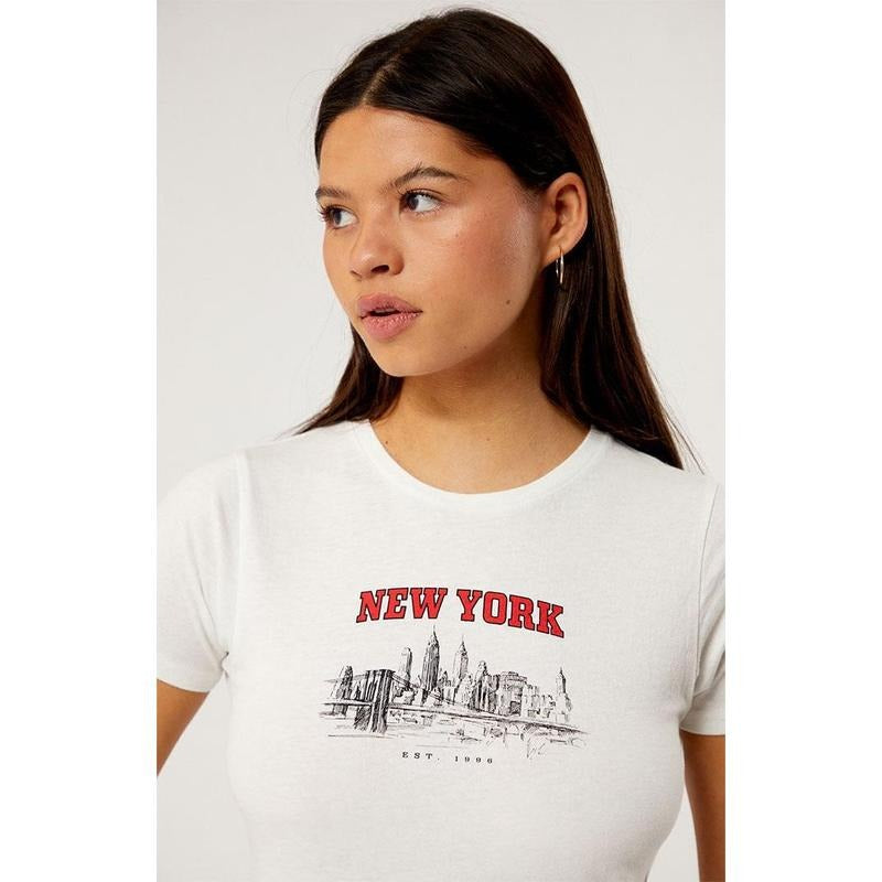 Golden Hour Women's New York Skyline Skimmer T-Shirt