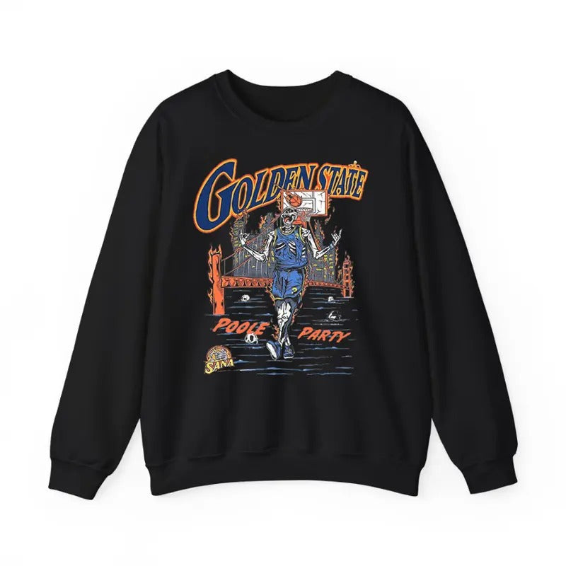 Golden State Basketball Sweatshirt Featuring 90s Vintage Style T-Shirts, Hoodie | GrindPrints.com