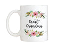 Great Grandma Gift, New Grandma Gift, Great Grandma Floral Mug, Grandma Mug, Grandma Gift, Pregnancy Announcement To Grandma Cup, 11 15oz Ceramic Cup Drink Drinkware