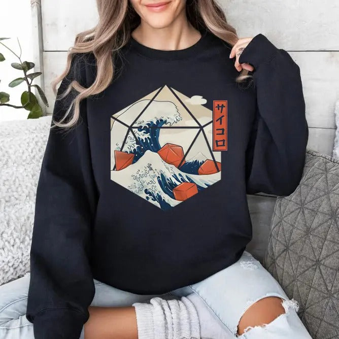 Great Wave of Dice Shirt | d20 shirt | dungeons and dragons | dice dnd | dnd tshirt