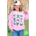 Green Bows St Patricks Day Graphic Sweatshirt