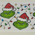 Green man Christmas Lights Vinyl Wrap for 16 oz Libbey