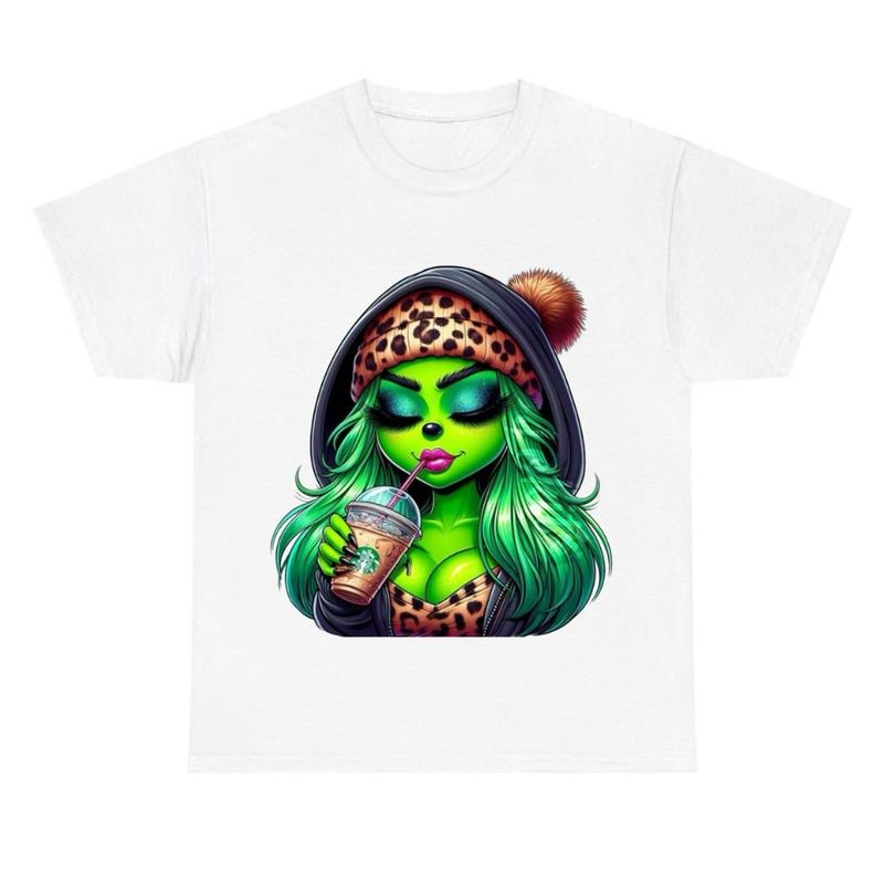 Grin Green Lady Tee, Boujeee Christmas Shirt
