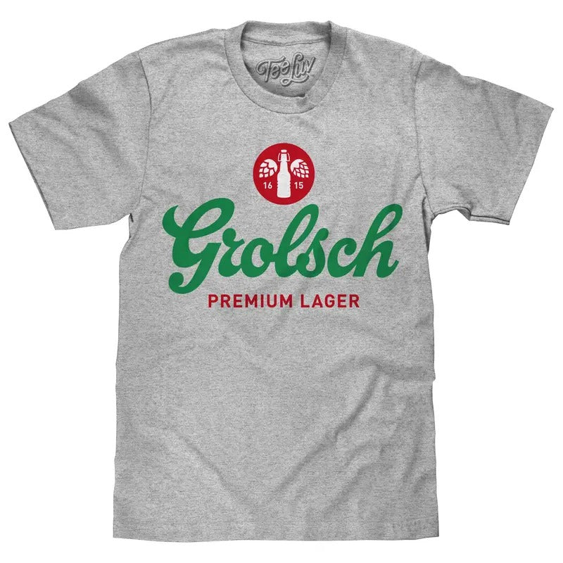 Grolsch Premium Lager Logo T-Shirt - Gray