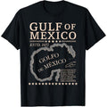 Gulf Of Mexico 1672 Historic Map Coastal History T-Shirt made in usa