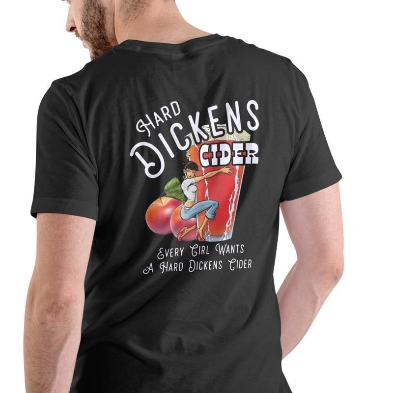 HARD DICKENS CIDER Short sleeve Tshirt . Casual Menswear