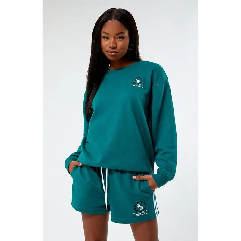 HELLO, DAISY Women's Varsity Crew Neck Sweatshirt