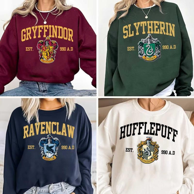 HP Wizard House 02 Sweatshirt Hoodie Shirt, Gift for Fan potterhead Underwear