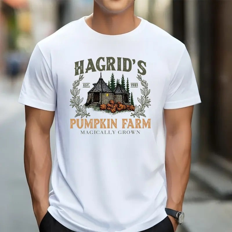 Hagrid's Pumpkin Patch  Tshirt, Vintage Fall Shirt, Retro Halloween Shirt, S - 4XL, Graphic Tee