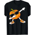 Halloween Dabbing Pumpkin Thanksgiving Day Mens T-Shirt- 220g made in usa