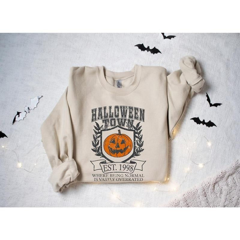 Halloween Town Est 1998 Sweatshirt, Fall Sweatshirt, Pumpkin Shirt, Womens Halloween Sweatshirt