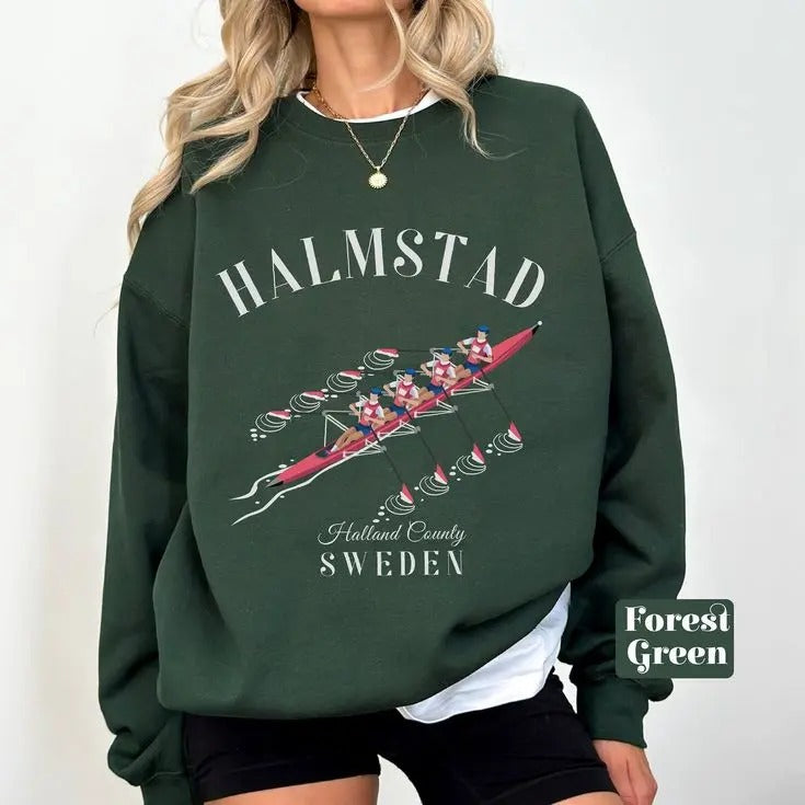 Halmstad Sweden Sweatshirt - Women's Crewneck, Unisex Halmstad Pullover, Souvenir Gift from Halland County