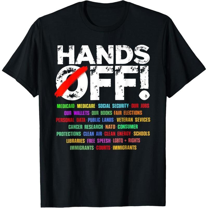 Hands Off Protest Social Security And Medicare Protest T-Shirtstyle{n002}2