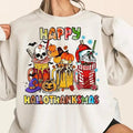 Happy Hallothanksmas Shirt, Christmas Holiday Season Tee Tops Crewneck Cotton