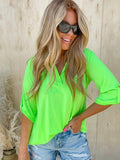 Hard To Impress Neon Lime Collared Top