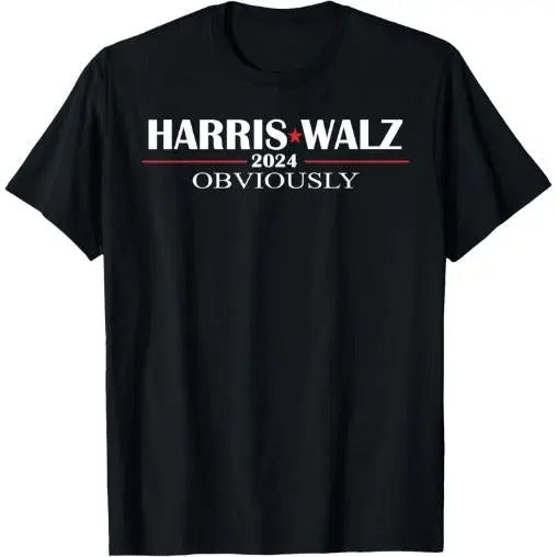 Harris Waltz 2024 Obviously Kamala Harris Tim Walz 2024 T-Shirt made in usa