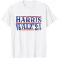 Harris Walz 2024 Retro T-Shirt made in usa