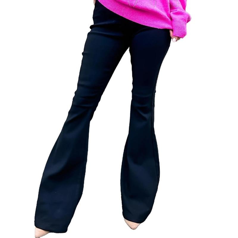 Have It All Black High Rise Flares