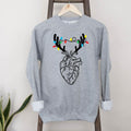 Heart Anatomy Christmas Sweatshirt, Christmas Light Nurse Sweater, Reindeer Human Heart Holiday Hoodie, Anatomical Heart Xmas Gift, Cath Lab RN Hoodie.