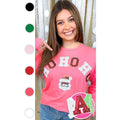 Ho Ho Ho Santa Sequin Graphic Long Sleeve T-Shirt