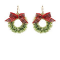 Holiday Wreath Drop Earrings