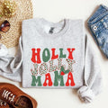 Holly Jolly Mama, Christmas, Winter, Santa, Xmas Sweatshirt, Women's Crew Neck, Crewneck