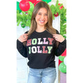 Holly Jolly Sequin Christmas Graphic Sweatshirt