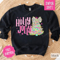 Holly Jolly Sweatshirt, Cute Christmas Sweater, Women's Holiday Crewneck